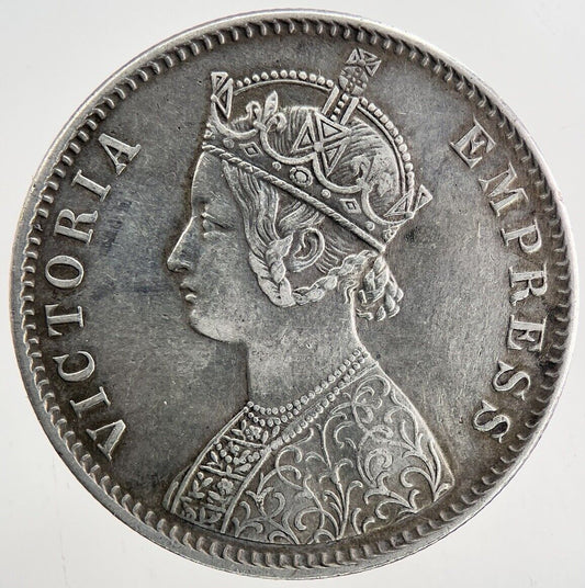 1887 India 1 One Rupee Silver Coin | Very High Grade | a9347