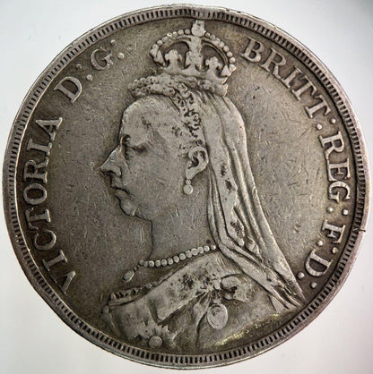 1887 Victoria One Crown Silver Coin | Fine Collectable Grade