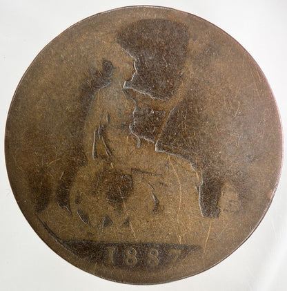 1887 Victoria One Penny Coin | Collectable Grade