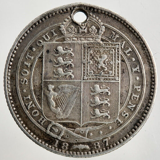 1887 Victoria Shilling Silver Coin | Collectable Grade
