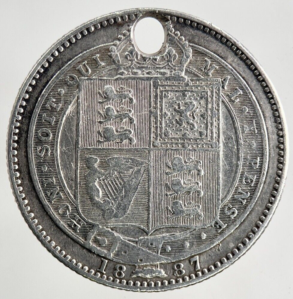 1887 Victoria Shilling Silver Coin | Fine Collectable Grade