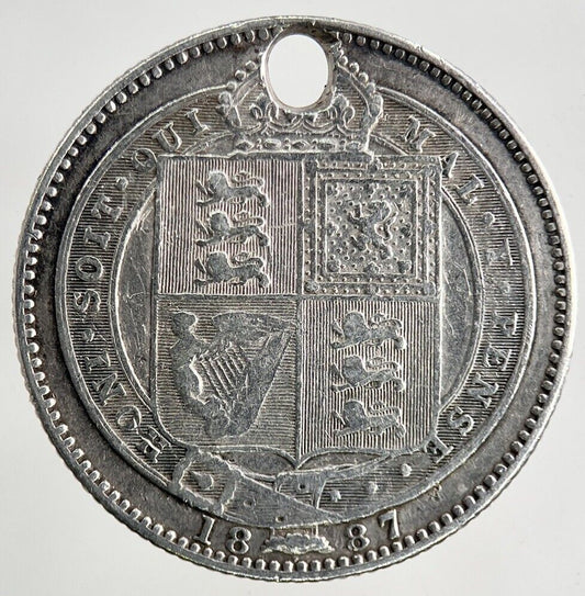 1887 Victoria Shilling Silver Coin | Fine Collectable Grade