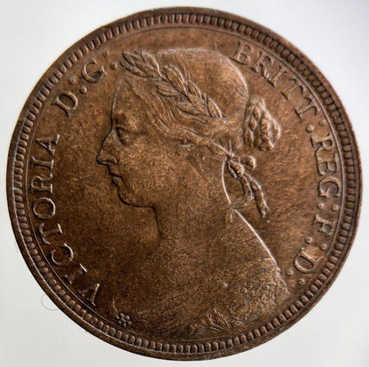 1887 Victoria Half-Penny Coin | Very High Grade