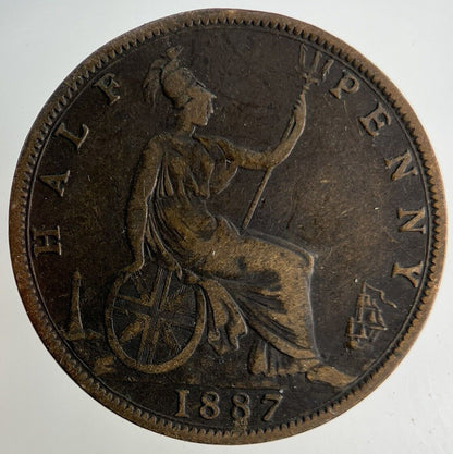 1887 Victoria Half-Penny Coin | Fine Collectable Grade