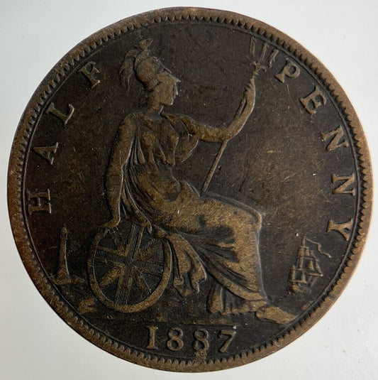 1887 Victoria Half-Penny Coin | Fine Collectable Grade
