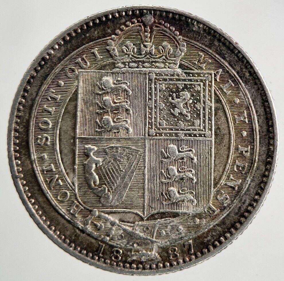 1887 Victoria One Shilling Silver Coin | Very High Grade