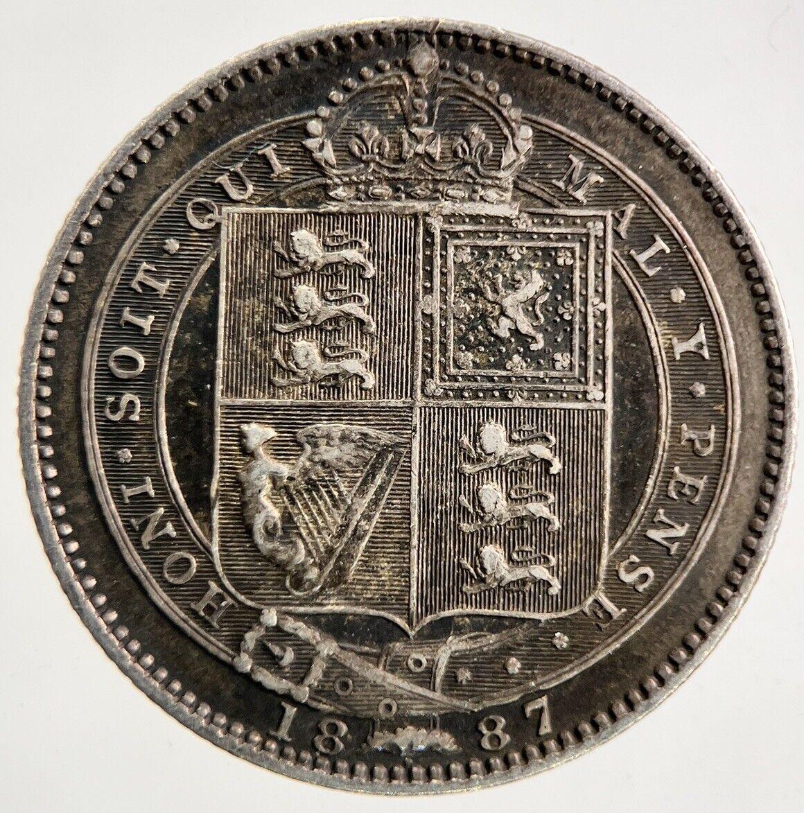 1887 Victoria One Shilling Silver Coin | Very High Grade