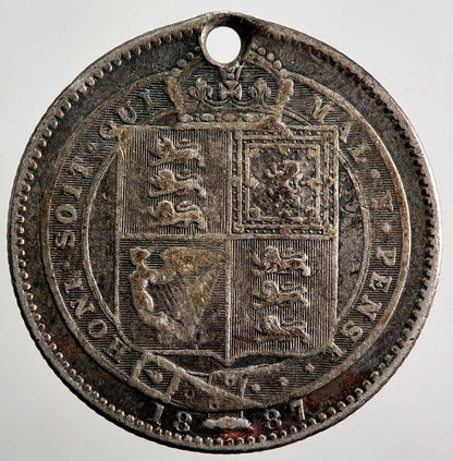 1887 Victoria Shilling Silver Coin | Fine Collectable Grade