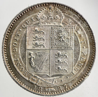 1887 Victoria One Shilling Silver Coin | Very High Grade
