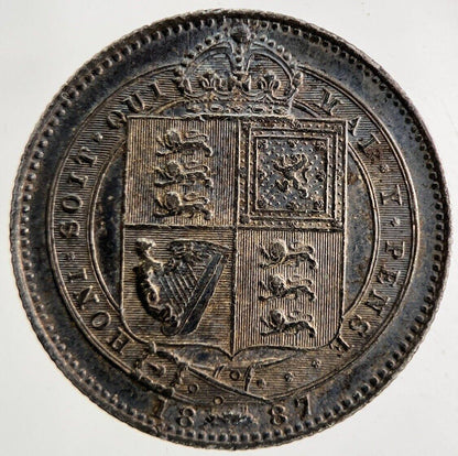 1887 Victoria One Shilling Silver Coin | Very High Grade