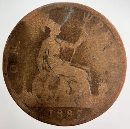 1887 Victoria One Penny Coin | Collectable Grade