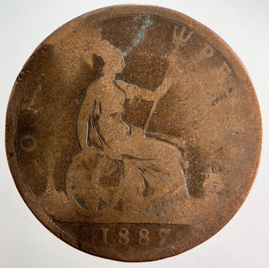 1887 Victoria One Penny Coin | Collectable Grade