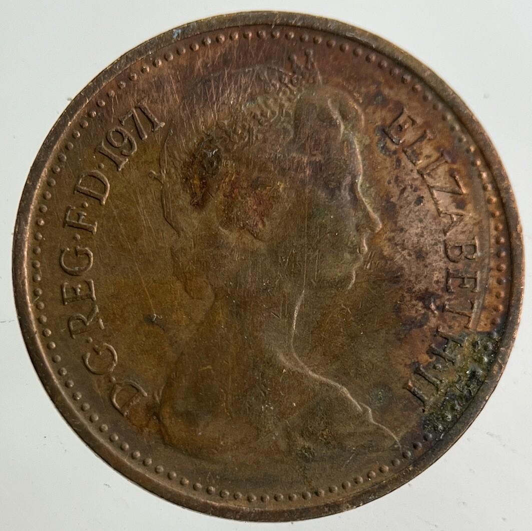 1971 Elizabeth II 2nd New 1/2 Half-Penny Coin | Fine Collectable Grade