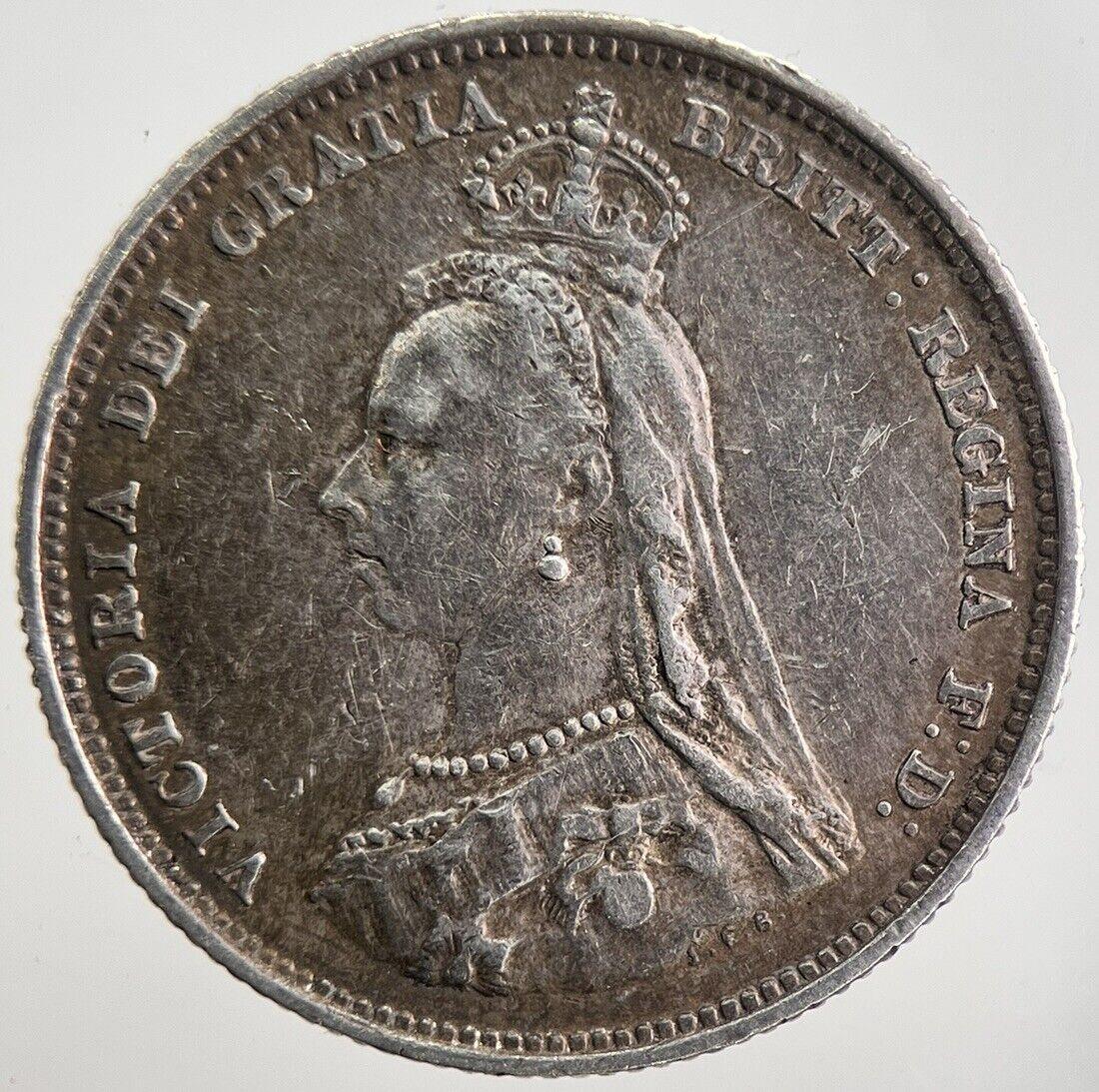 1887 Victoria Shilling Silver Coin | Very High Grade | a3927