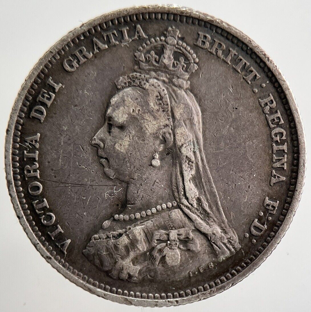 1887 Victoria Shilling Silver Coin | Fine Collectable Grade | a2767