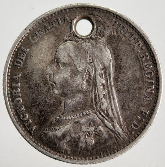 1887 Victoria Sixpence Silver Coin | Fine Collectable Grade | a7128