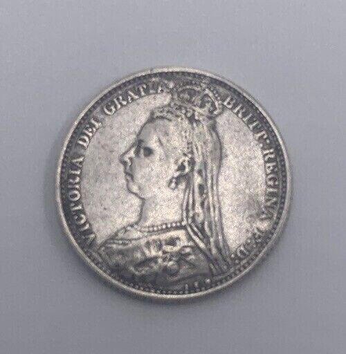1887 Victoria Sixpence | British Silver Coin | Collectable Grade | a045