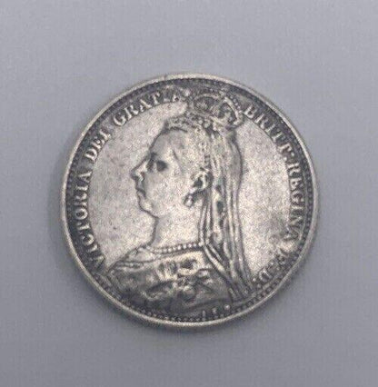 1887 Victoria Sixpence | British Silver Coin | Collectable Grade | a045