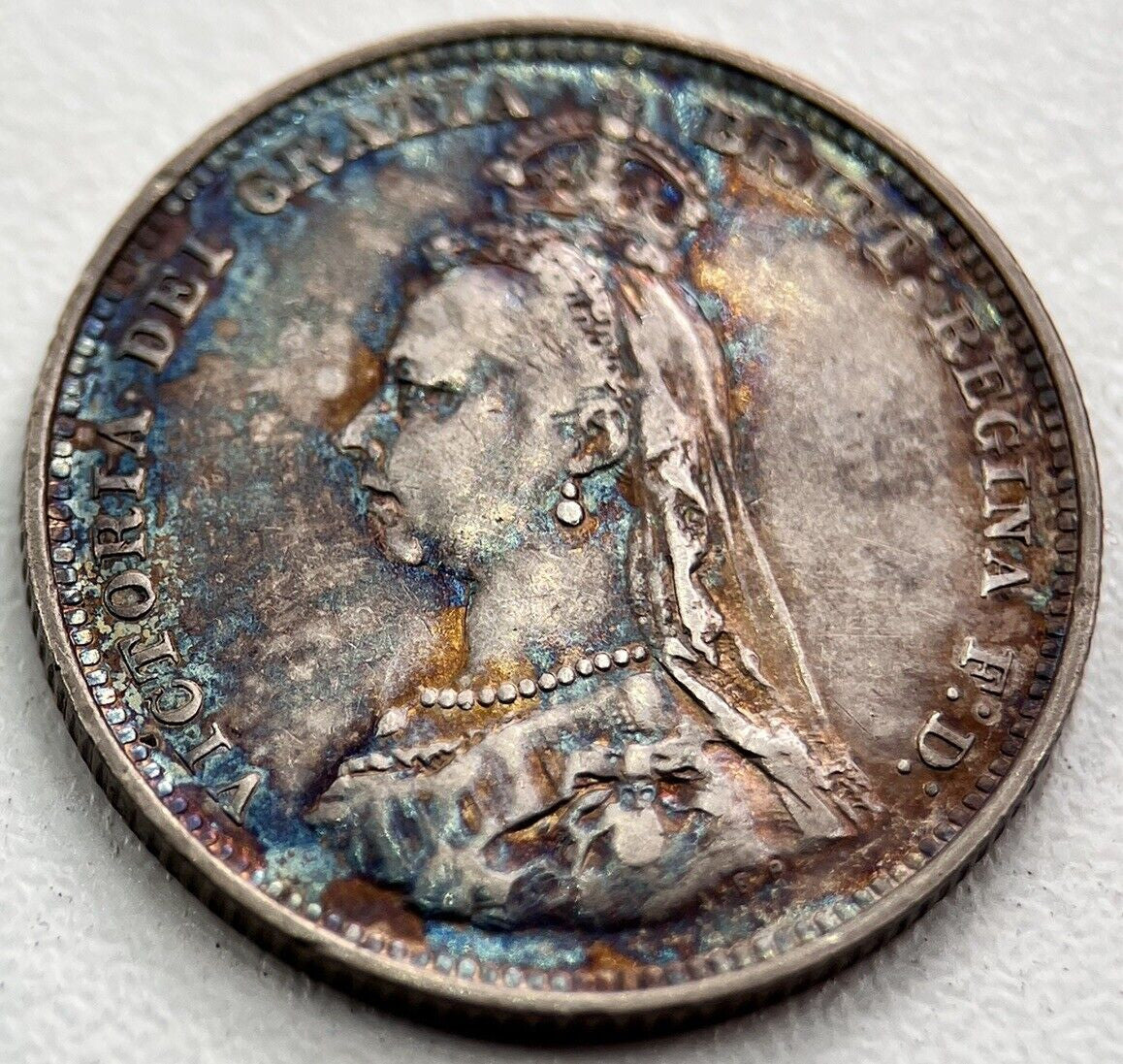 1887 Victoria Shilling Silver Coin | Fine Collectable Grade | a3127
