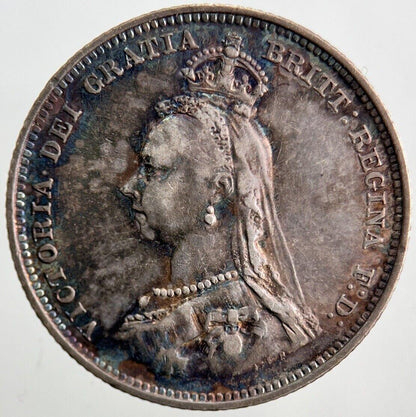 1887 Victoria Shilling Silver Coin | Fine Collectable Grade | a3127