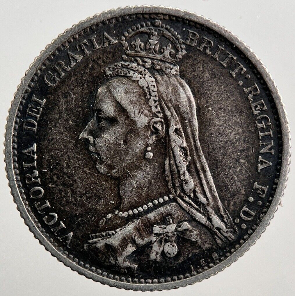 1887 Victoria Sixpence Silver Coin | Very High Grade | a504