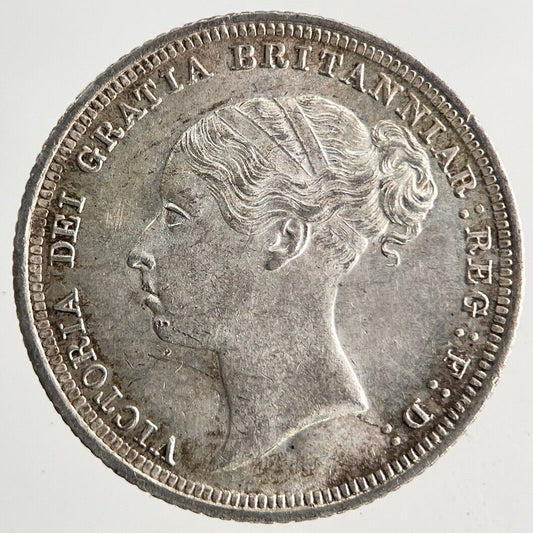 1887 Victoria Sixpence Silver Coin | Very Fine Grade
