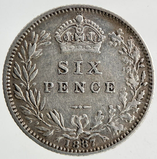 1887 Victoria Silver Sixpence Coin | Fine Collectable Grade