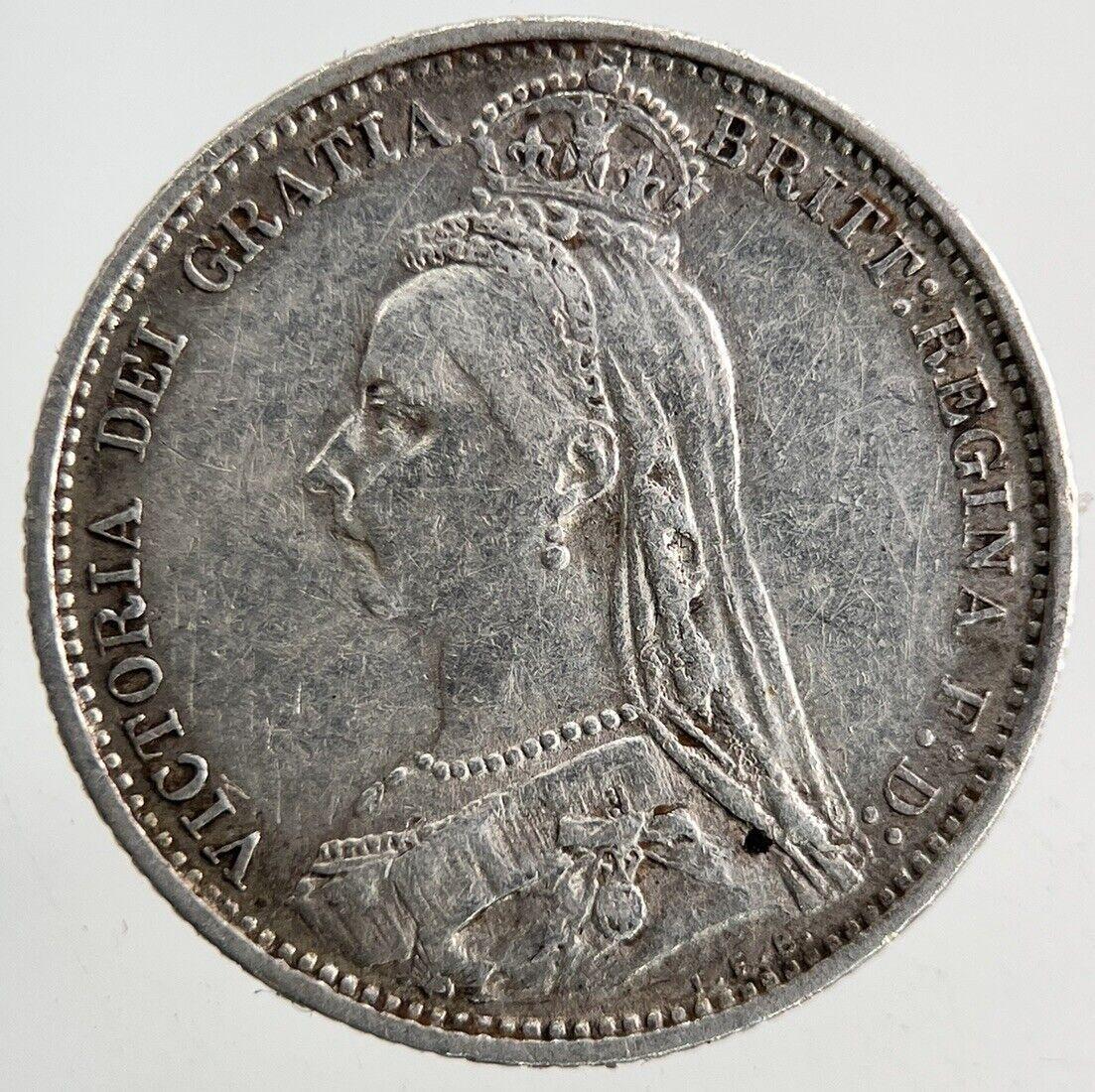 1887 Victoria Silver Sixpence Coin | Fine Collectable Grade