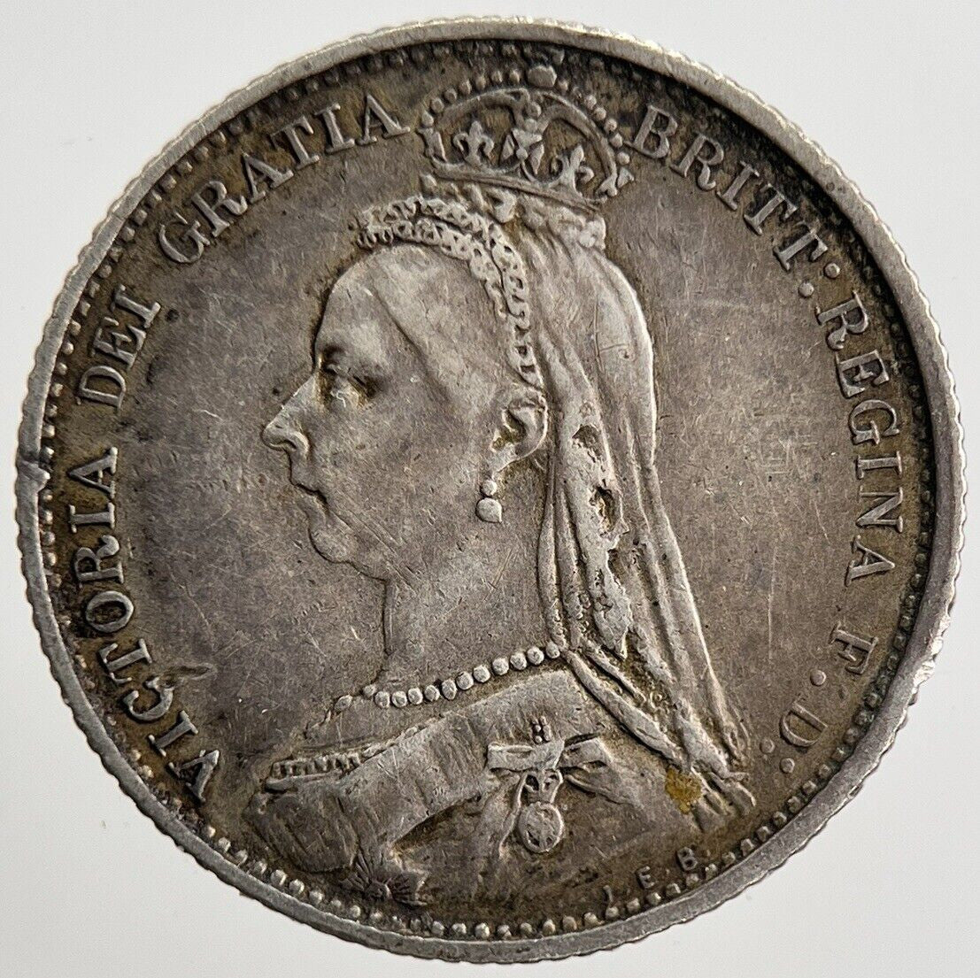 1887 Victoria Sixpence Silver Coin | Very High Grade | a2467