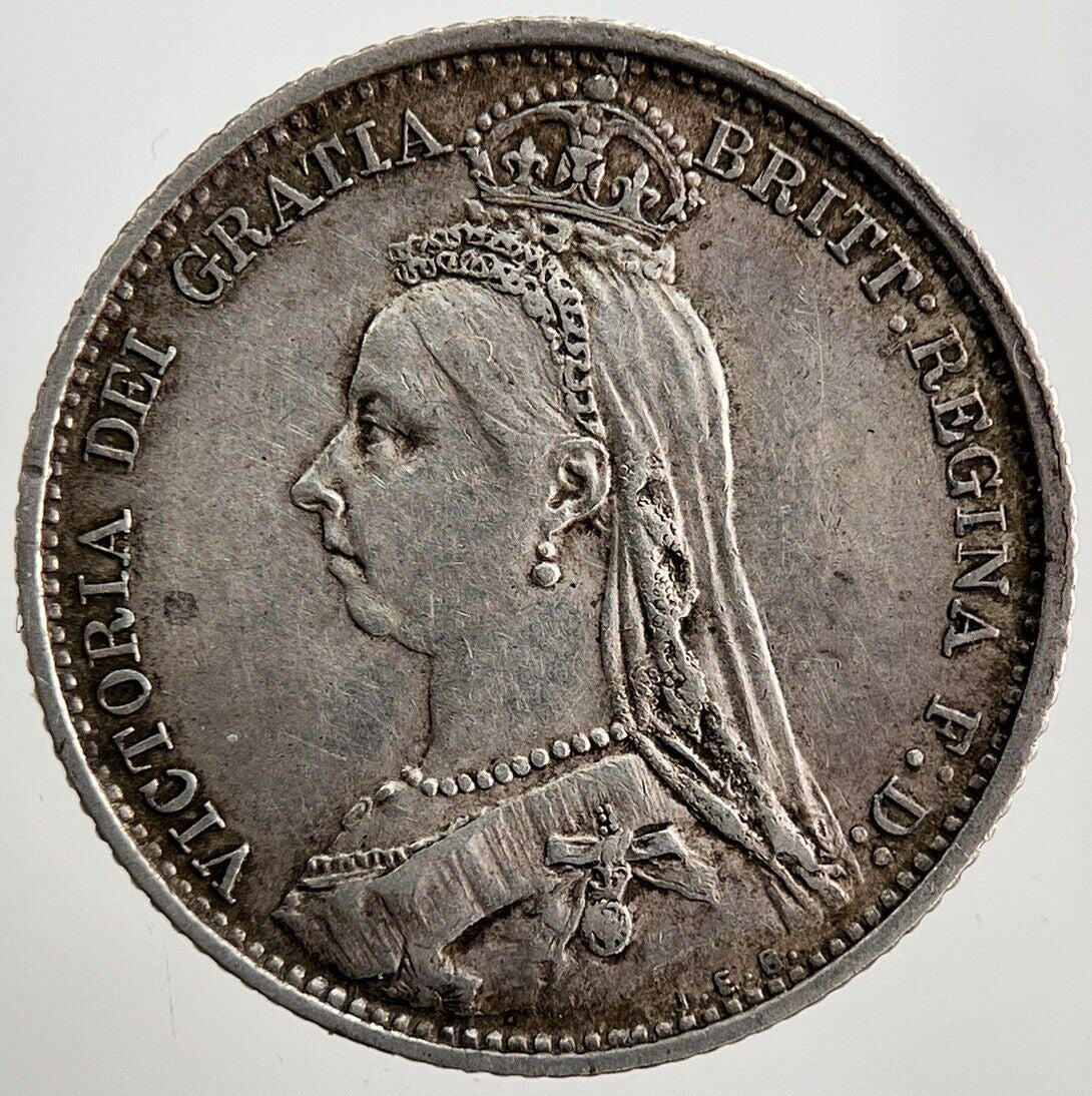 1887 Victoria Sixpence Silver Coin | Very High Grade | a3323