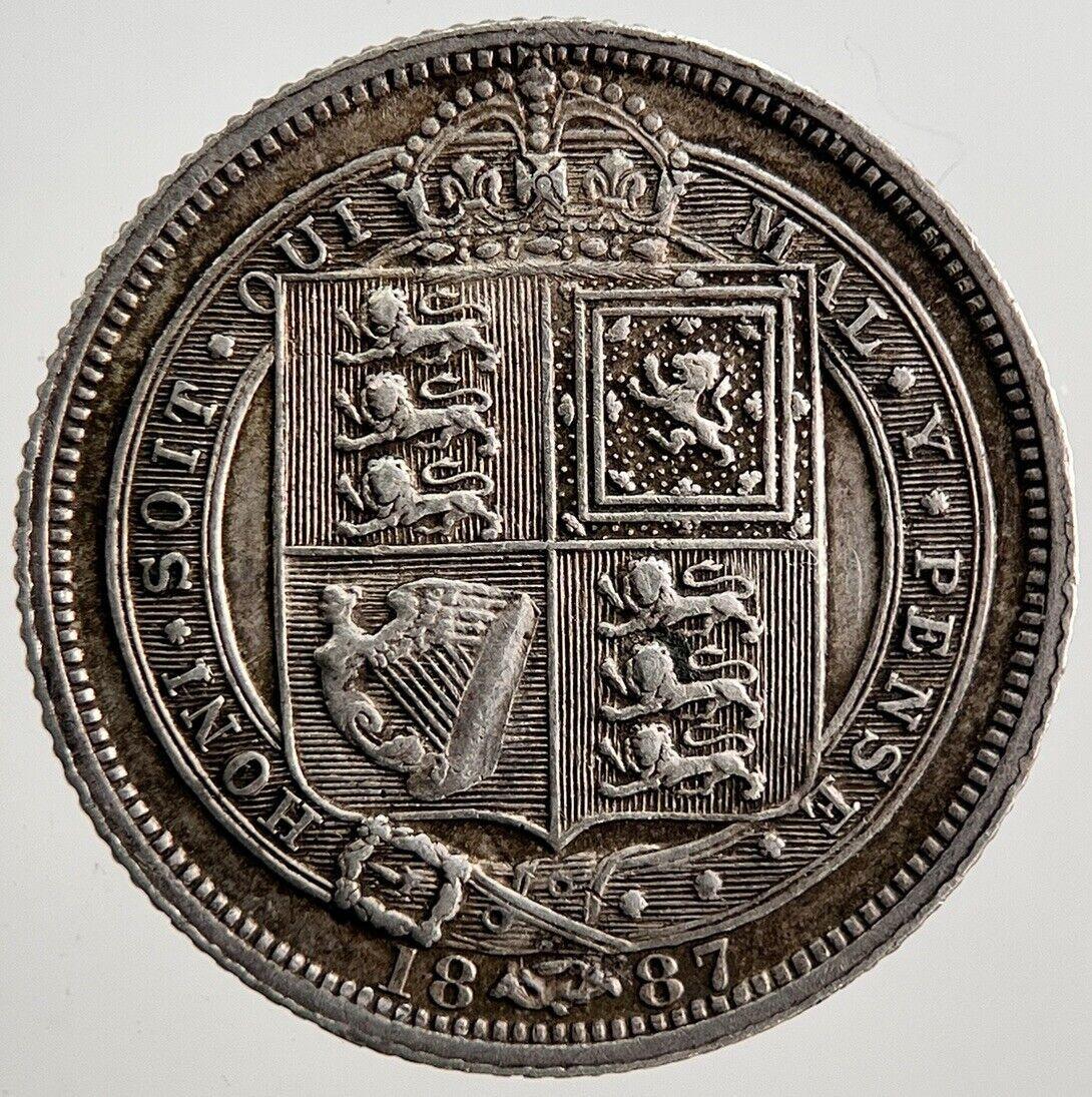 1887 Victoria Sixpence Silver Coin | Very High Grade | a3323