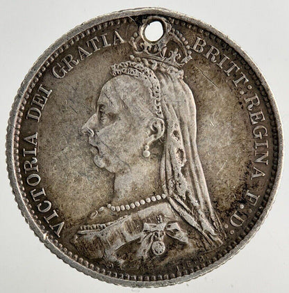 1887 Victoria Sixpence Silver Coin | Fine Collectable Grade