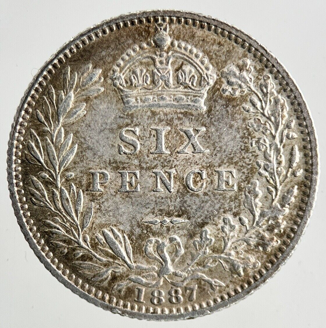 1887 Victoria Sixpence Silver Coin | Very High Grade