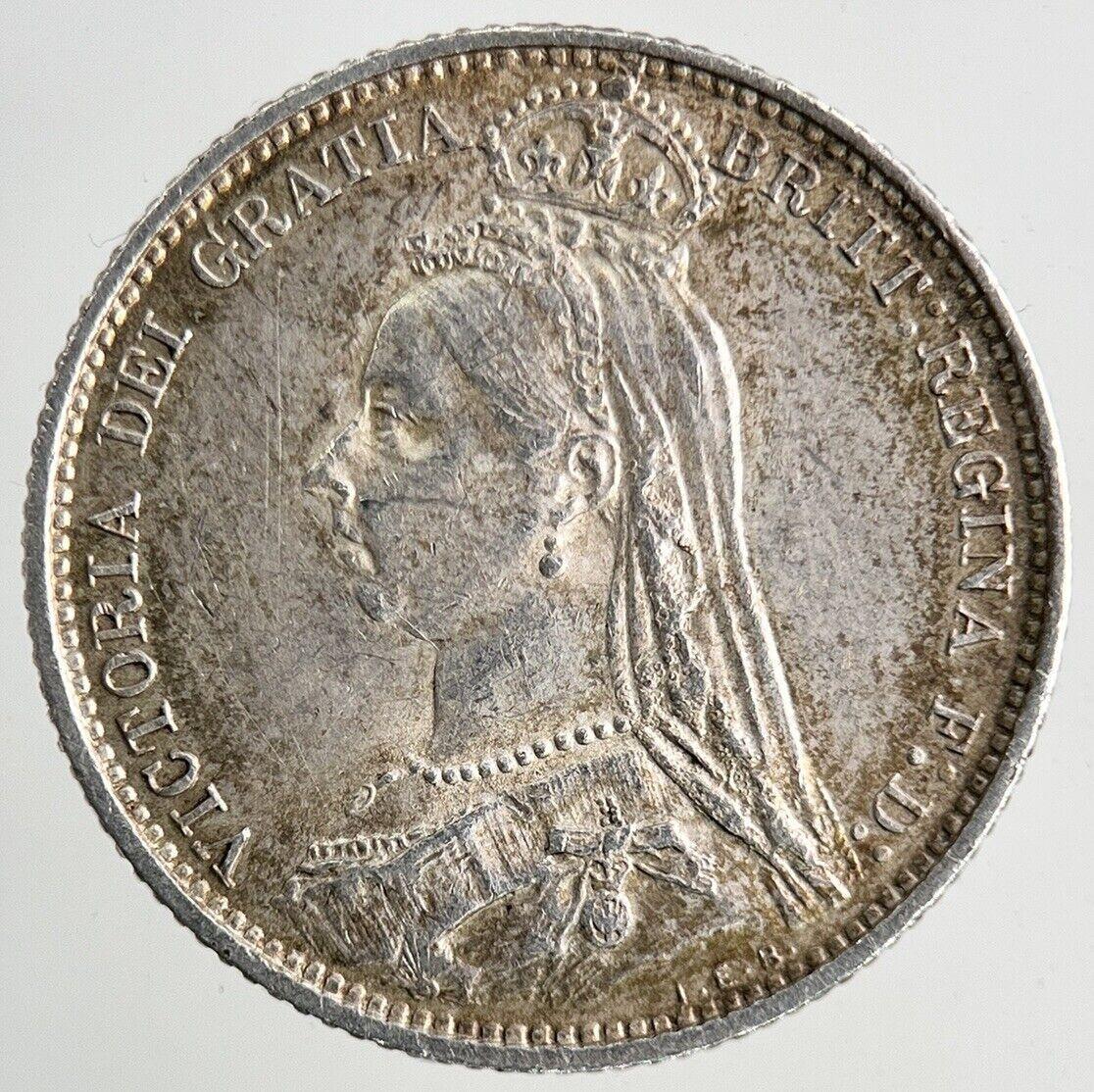 1887 Victoria Sixpence Silver Coin | Very High Grade