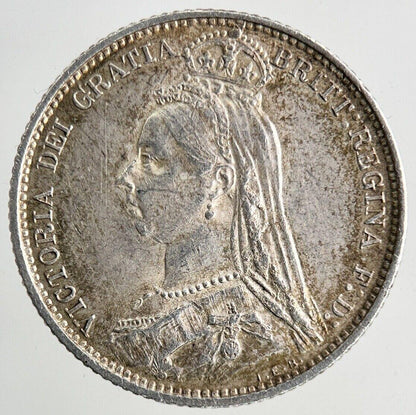 1887 Victoria Sixpence Silver Coin | Very High Grade