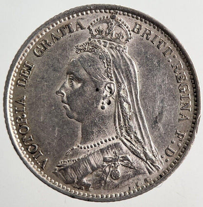 1887 Victoria Sixpence Silver Coin | Very High Grade