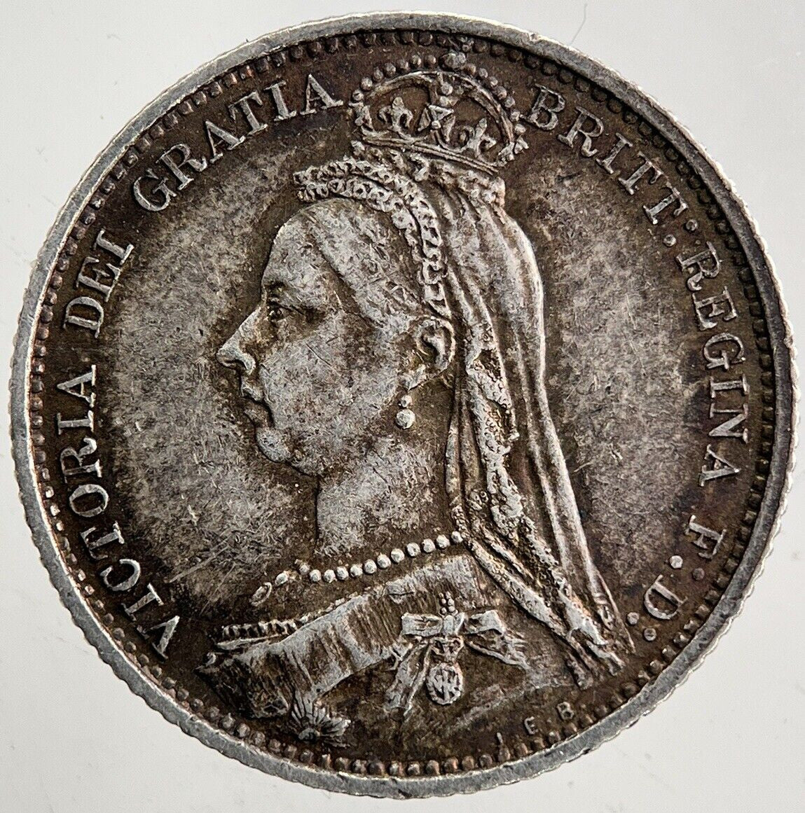 1887 Victoria Sixpence Silver Coin | Very High Grade | a5455