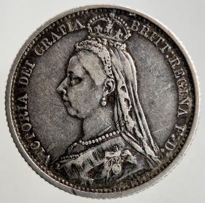 1887 Victoria Sixpence Silver Coin | Fine Collectable Grade