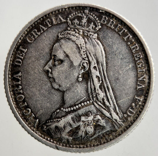 1887 Victoria Sixpence Silver Coin | Fine Collectable Grade