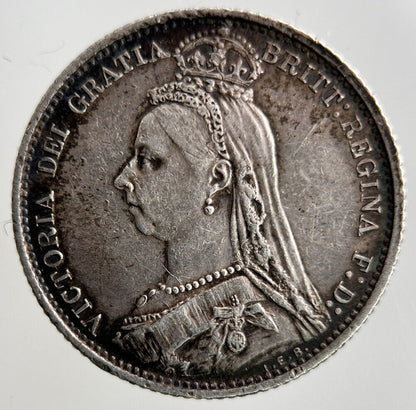 1887 Victoria Sixpence Silver Coin | Very High Grade