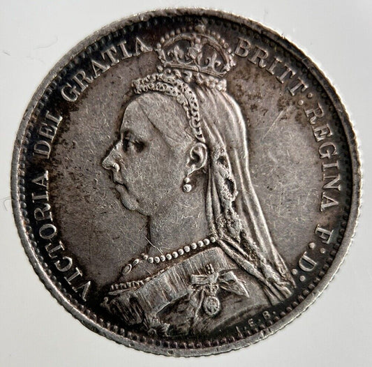 1887 Victoria Sixpence Silver Coin | Very High Grade