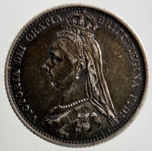 1887 Victoria Sixpence Silver Coin | Fine Collectable Grade