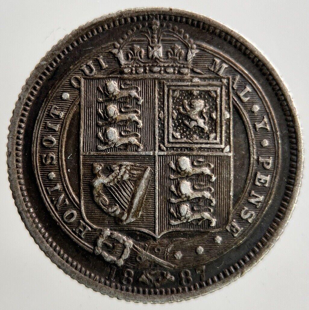 1887 Victoria Sixpence Silver Coin | Fine Collectable Grade