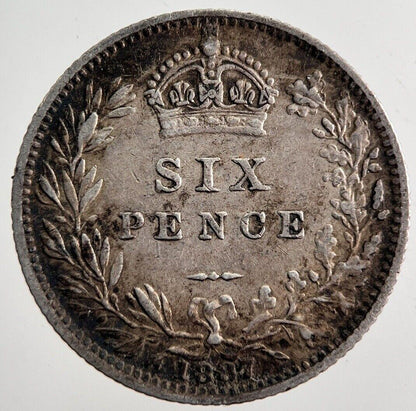 1887 Victoria Sixpence Silver Coin | Very High Grade