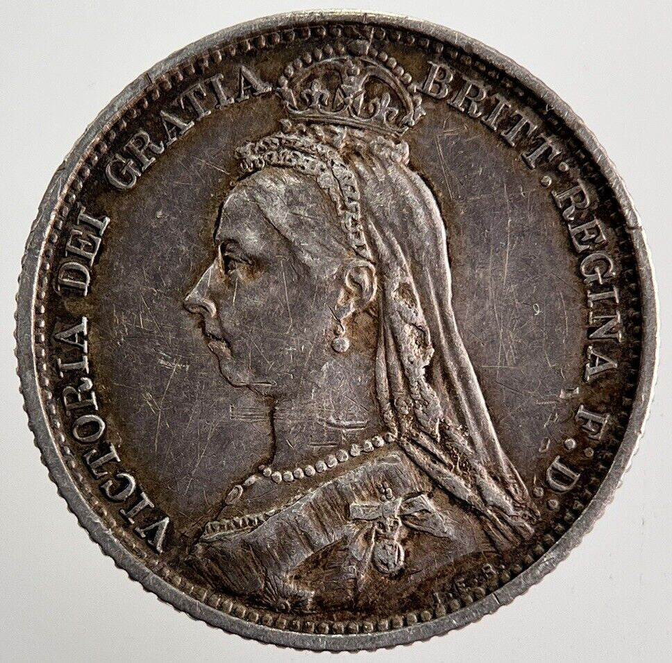1887 Victoria Sixpence Silver Coin | Fine Collectable Grade