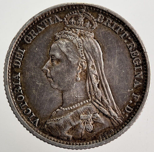 1887 Victoria Sixpence Silver Coin | Fine Collectable Grade