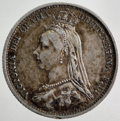 1887 Victoria Sixpence Silver Coin | Very High Grade