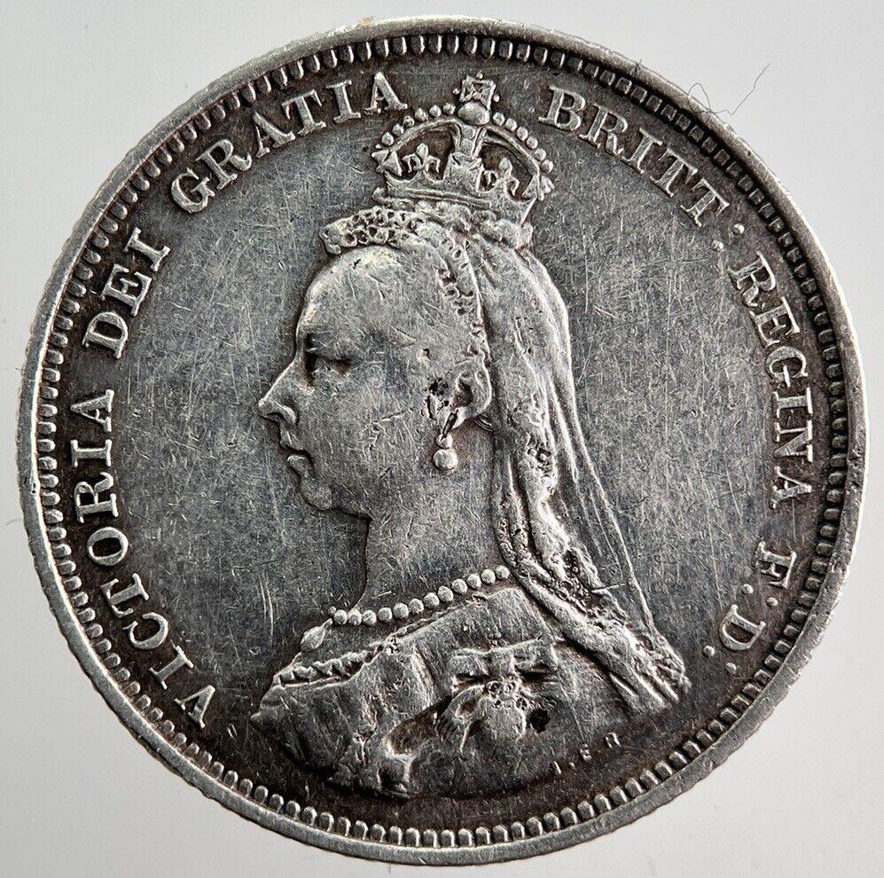 1887 Victoria Shilling Silver Coin | Fine Collectable Grade