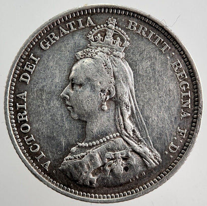 1887 Victoria Shilling Silver Coin | Fine Collectable Grade