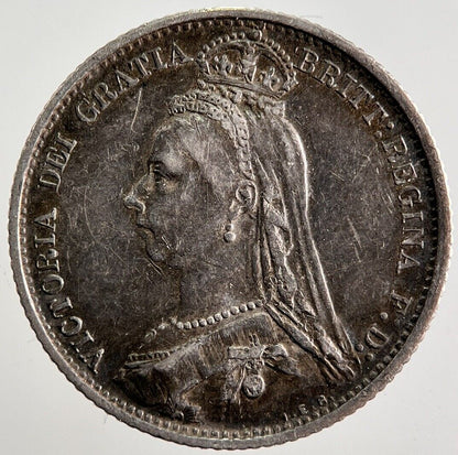 1887 Victoria Sixpence Silver Coin | Fine Collectable Grade